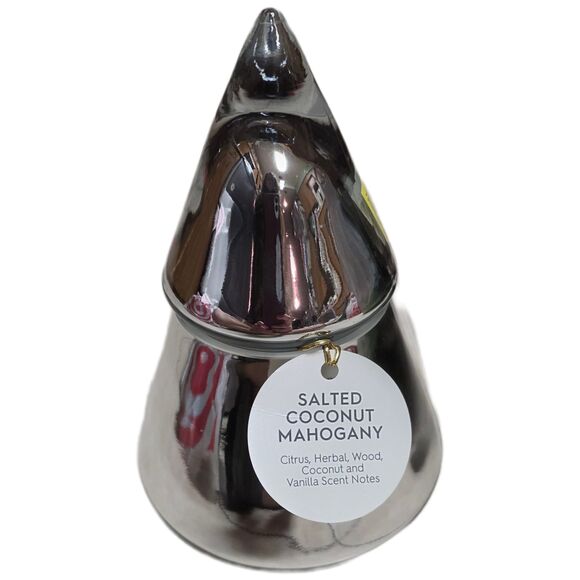 Better Homes And Gardens Other - Better Homes & Gardens 2-Wick Metallic Glass Christmas Tree Scented Candle NEW